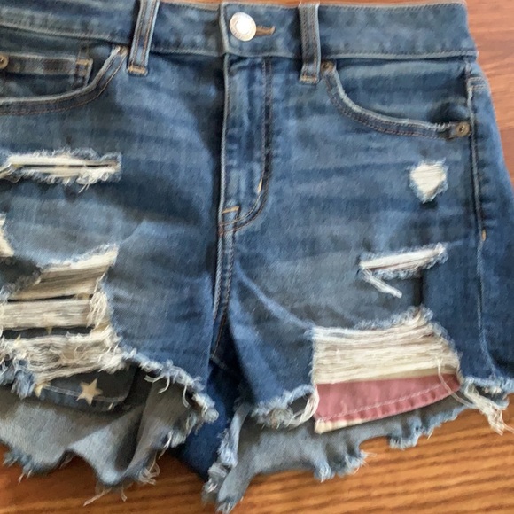 American eagle blue jean shorts size 4 - Picture 3 of 7